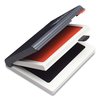 Cosco Two-Color Felt Stamp Pad 2000 PLUS Case, 4" x 2", Black/Red 090468